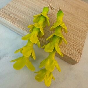 Vibrant Pakalana Yellow Floral Earrings